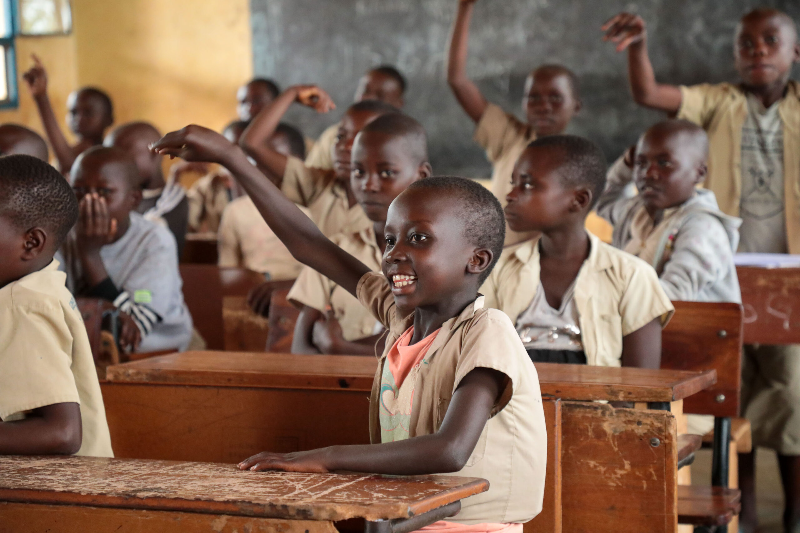 Students in a Burundian classroom